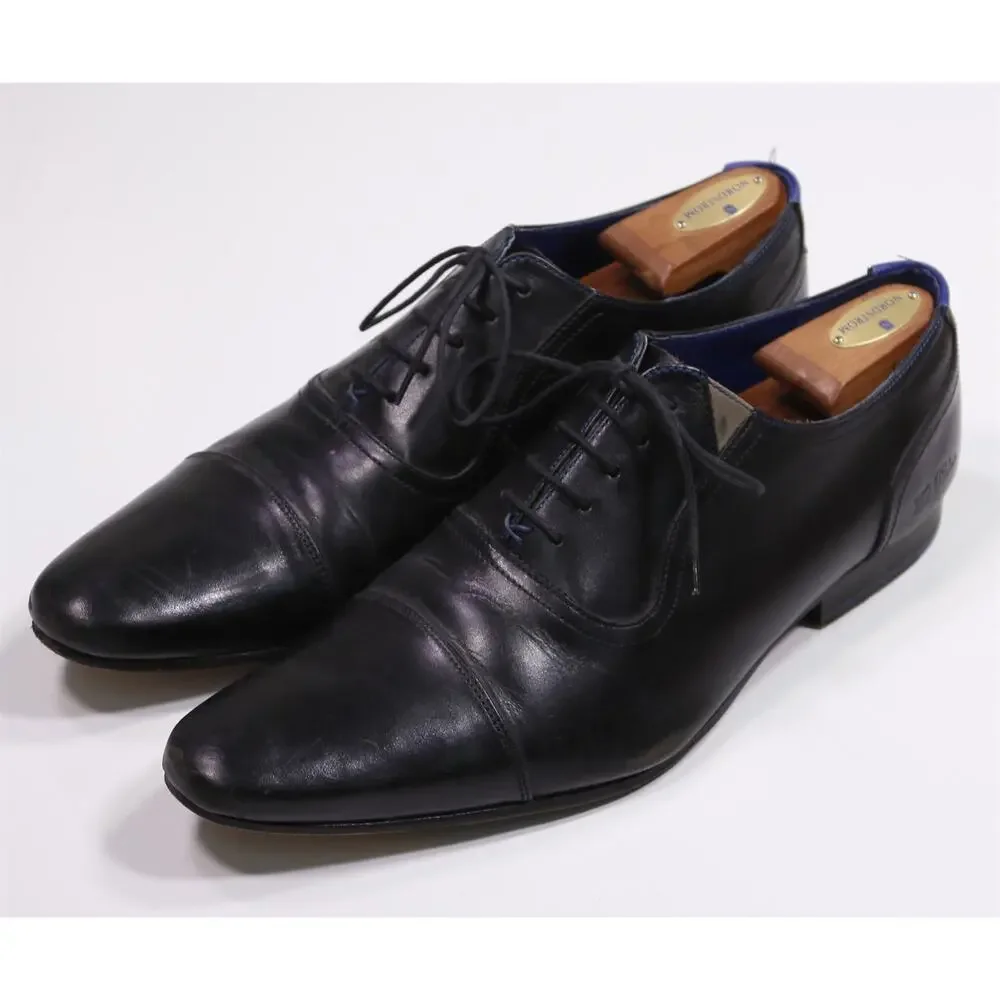 Ted Baker Rogrr Black Captoe Oxford Leather Dress Shoes Mens UK 13 US 14